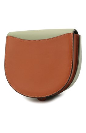 Женская сумка heel LOEWE зеленого цвета, арт. A894A01X02 | Фото 4 (Сумки-технические: Сумки через плечо; Материал: Натуральная кожа; Размер: mini; Ремень/цепочка: На ремешке)