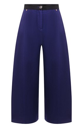 Женские брюки из вискозы и льна LOEWE синего цвета по цене 82450 руб., арт. S540Y04X24 | Фото 1 Женские брюки из вискозы и льна LOEWE синего цвета, арт. S540Y04X24 | Фото 1 (Силуэт Ж (брюки и джинсы): Широкие; Женское Кросс-КТ: Брюки-одежда; Материал внешний: Вискоза, Лен; Длина (брюки, джинсы): Укороченные; Стили: Спорт-шик; Региональные ограничения белый список (Axapta Mercury): RU)