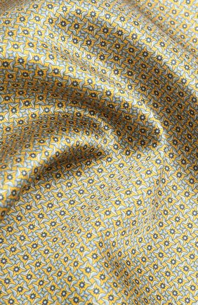 Мужской шелковый платок CORNELIANI желтого цвета, арт. 87UF27-1120398/00 | Фото 2 (Материал: Текстиль, Шелк)