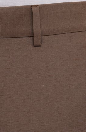 Мужские брюки из шелка и льна TOM FORD коричневого цвета, арт. 976R15/759242 | Фото 5 (Материал внешний: Шелк, Лен; Длина (брюки, джинсы): Стандартные; Случай: Повседневный; Региональные ограничения белый список (Axapta Mercury): RU; Материал подклада: Купро; Стили: Кэжуэл)