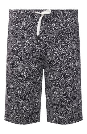 Мужские шорты ZIMMERLI черно-белого цвета, арт. 5185-95631 | Фото 1 (Кросс-КТ: домашняя одежда; Материал внешний: Синтетический материал)