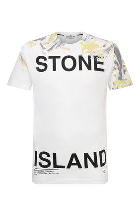 Мужская хлопковая футболка STONE ISLAND белого цвета по цене 18800 руб., арт. 74152NS84 | Фото 1 Мужская хлопковая футболка STONE ISLAND белого цвета, арт. 74152NS84 | Фото 1