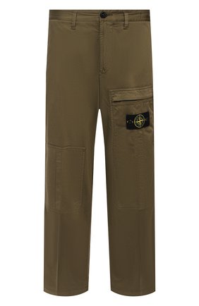 Мужские брюки из хлопка и шерсти STONE ISLAND хаки цвета по цене 29550 руб., арт. 741530609 | Фото 1 Мужские брюки из хлопка и шерсти STONE ISLAND хаки цвета, арт. 741530609 | Фото 1