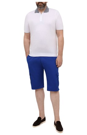 Мужские хлопковые шорты PAUL&SHARK синего цвета по цене 22250 руб., арт. 21414003/E7A/62-64 | Фото 2 Мужские хлопковые шорты PAUL&SHARK синего цвета, арт. 21414003/E7A/62-64 | Фото 2