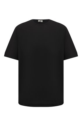 Мужская хлопковая футболка KIRED черного цвета, арт. WBACI0LW7321007001/64-74 | Фото 1 (Рукава: Короткие; Материал внешний: Хлопок; Принт: Без принта; Длина (для топов): Удлиненные; Стили: Кэжуэл; Big sizes: Big Sizes)