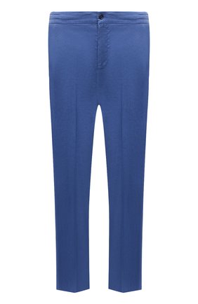 Мужские брюки MARCO PESCAROLO синего цвета, арт. CHIAIAM/4306 | Фото 1 (Стили: Кэжуэл; Длина (брюки, джинсы): Стандартные; Материал внешний: Лен; Случай: Повседневный; Big sizes: Big Sizes; Силуэт М (брюки): Чиносы)