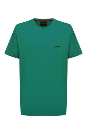 Мужская хлопковая футболка KITON зеленого цвета, арт. UK1274L | Фото 1 (Принт: Без принта; Рукава: Короткие; Материал внешний: Хлопок; Стили: Кэжуэл; Длина (для топов): Удлиненные; Big sizes: Big Sizes)