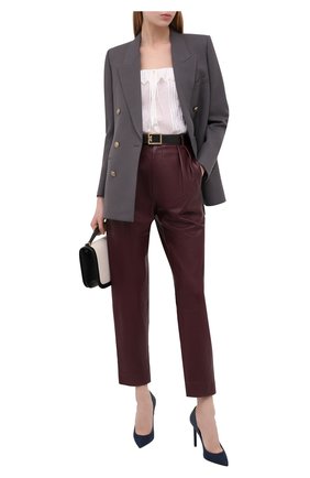Женские текстильные туфли anja SAINT LAURENT темно-синего цвета по цене 52550 руб., арт. 493026/20800 | Фото 2 Женские текстильные туфли anja SAINT LAURENT темно-синего цвета, арт. 493026/20800 | Фото 2