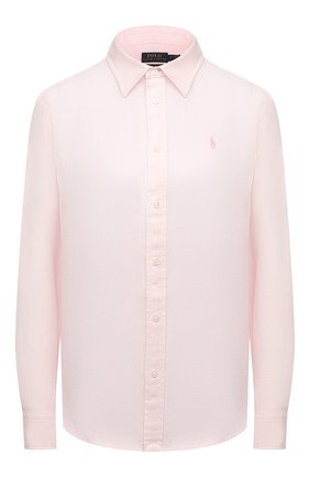 Женская льняная рубашка POLO RALPH LAUREN светло-розового цвета по цене 13100 руб., арт. 211827658 | Фото 1 Женская льняная рубашка POLO RALPH LAUREN светло-розового цвета, арт. 211827658 | Фото 1