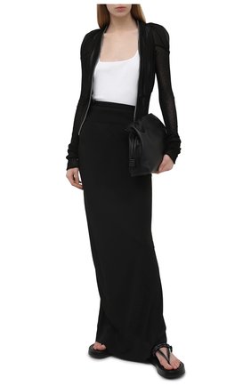 Женская юбка RICK OWENS черного цвета по цене 66250 руб., арт. RP21S3333/CC | Фото 2 Женская юбка RICK OWENS черного цвета, арт. RP21S3333/CC | Фото 2