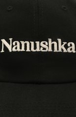 Женская хлопковая бейсболка NANUSHKA черного цвета, арт. VAL_BLACK_C0TT0N CANVAS | Фото 3 (Материал: Текстиль, Хлопок)