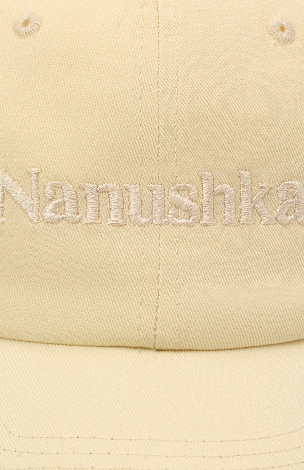 Женская хлопковая бейсболка NANUSHKA желтого цвета, арт. VAL_CREME_C0TT0N CANVAS | Фото 3 (Материал: Текстиль, Хлопок)