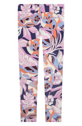 Детские хлопковые леггинсы EMILIO PUCCI сиреневого цвета по цене 16250 руб., арт. 9O6030 | Фото 1 Детские хлопковые леггинсы EMILIO PUCCI сиреневого цвета, арт. 9O6030 | Фото 1