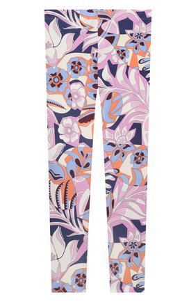 Детские хлопковые леггинсы EMILIO PUCCI сиреневого цвета по цене 16250 руб., арт. 9O6030 | Фото 2 Детские хлопковые леггинсы EMILIO PUCCI сиреневого цвета, арт. 9O6030 | Фото 2