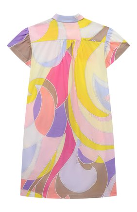 Детское хлопковое платье EMILIO PUCCI разноцветного цвета по цене 31150 руб., арт. 9O1181 | Фото 2 Детское хлопковое платье EMILIO PUCCI разноцветного цвета, арт. 9O1181 | Фото 2