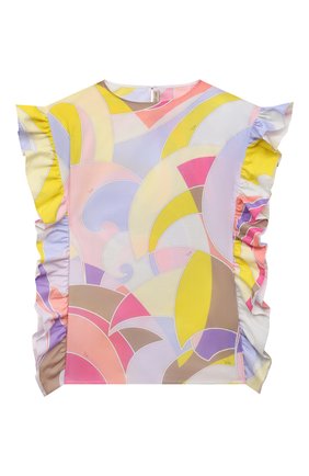 Детский хлопковый топ EMILIO PUCCI желтого цвета по цене 35750 руб., арт. 9O1112 | Фото 1 Детский хлопковый топ EMILIO PUCCI желтого цвета, арт. 9O1112 | Фото 1