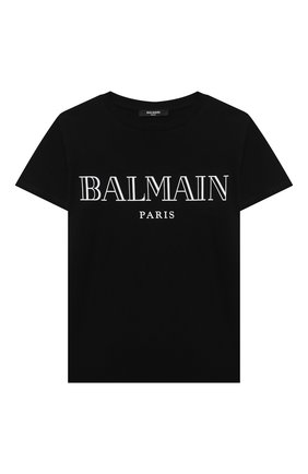 Детская футболка BALMAIN черного цвета по цене 20850 руб., арт. 6M8721 | Фото 1 Детская футболка BALMAIN черного цвета, арт. 6M8721 | Фото 1