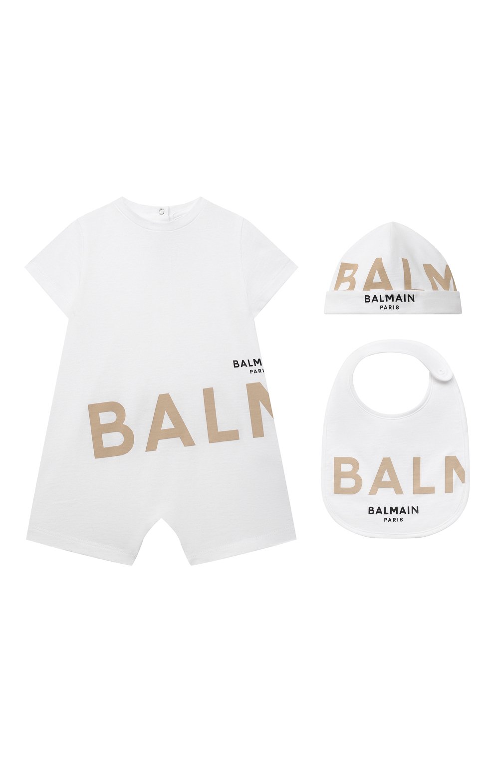 Детское компект из трех предметов BALMAIN белого цвета, арт. 6O8A31 | Фото 1