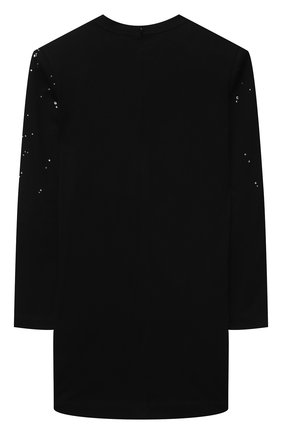 Детское хлопковое платье BALMAIN черного цвета по цене 48750 руб., арт. 6O1070 | Фото 2 Детское хлопковое платье BALMAIN черного цвета, арт. 6O1070 | Фото 2