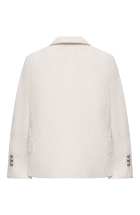 Детский хлопковый жакет BALMAIN бежевого цвета по цене 94200 руб., арт. 6O2060 | Фото 2 Детский хлопковый жакет BALMAIN бежевого цвета, арт. 6O2060 | Фото 2