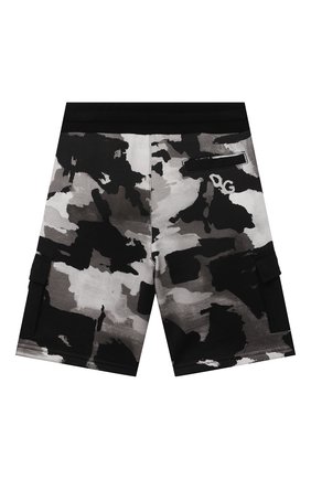 Детские хлопковые шорты DOLCE & GABBANA серого цвета по цене 19950 руб., арт. L4JQH9/HS7E1/2-6 | Фото 2 Детские хлопковые шорты DOLCE & GABBANA серого цвета, арт. L4JQH9/HS7E1/2-6 | Фото 2