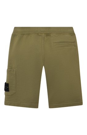 Детские хлопковые шорты STONE ISLAND хаки цвета по цене 9505 руб., арт. 741661840/4 | Фото 2 Детские хлопковые шорты STONE ISLAND хаки цвета, арт. 741661840/4 | Фото 2