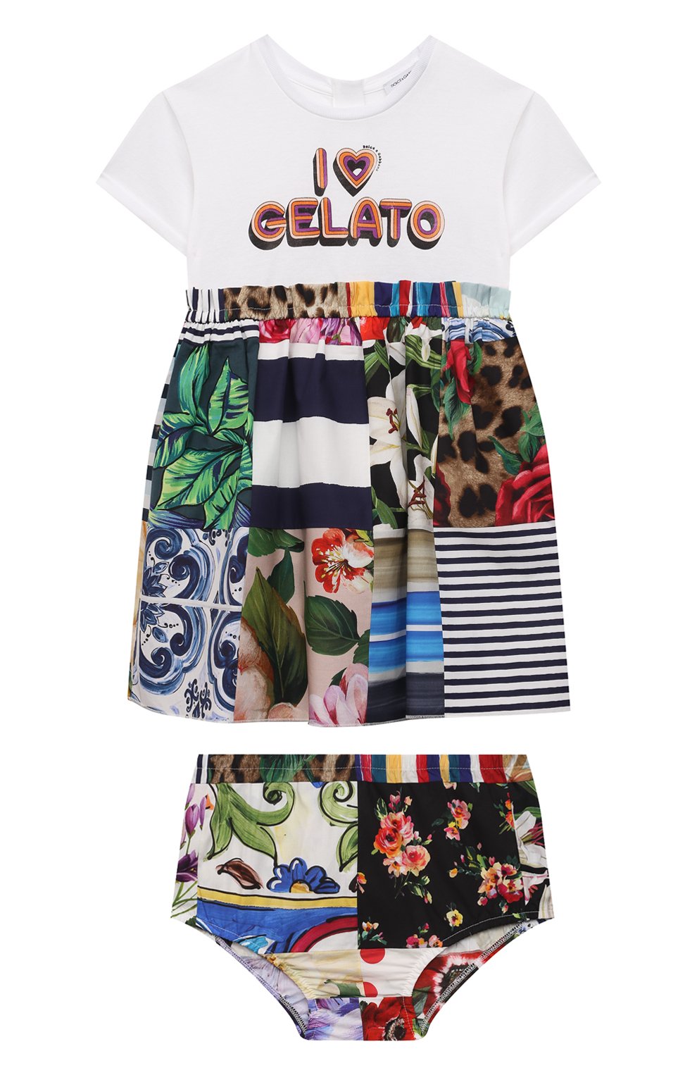 Женский комплект из платья и шорт DOLCE & GABBANA разноцветного цвета, арт. L2JD2L/G7YPG | Фото 1