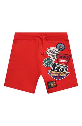 Детские хлопковые шорты DSQUARED2 красного цвета по цене 17150 руб., арт. DQ0333-D003G | Фото 1 Детские хлопковые шорты DSQUARED2 красного цвета, арт. DQ0333-D003G | Фото 1