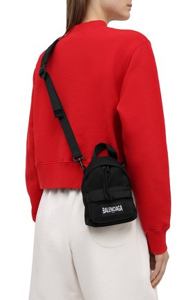 Женский рюкзак explorer BALENCIAGA черного цвета по цене 53850 руб., арт. 656060/2JMRX | Фото 2 Женский рюкзак explorer BALENCIAGA черного цвета, арт. 656060/2JMRX | Фото 2 (Размер: mini; Материал: Текстиль; Ремень/цепочка: На ремешке; Стили: Спорт)