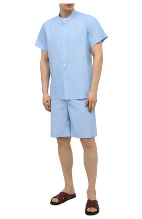 Мужская хлопковая пижама ZIMMERLI голубого цвета по цене 11950 руб., арт. 4030-75411 | Фото 1 Мужская хлопковая пижама ZIMMERLI голубого цвета, арт. 4030-75411 | Фото 1 (Кросс-КТ: домашняя одежда; Рукава: Короткие; Материал внешний: Хлопок; Длина (для топов): Стандартные)