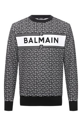 Мужской хлопковый свитшот BALMAIN черно-белого цвета по цене 78000 руб., арт. VH0JQ040/B089 | Фото 1 Мужской хлопковый свитшот BALMAIN черно-белого цвета, арт. VH0JQ040/B089 | Фото 1 (Рукава: Длинные; Принт: С принтом; Мужское Кросс-КТ: свитшот-одежда; Материал внешний: Хлопок; Стили: Кэжуэл; Длина (для топов): Стандартные)