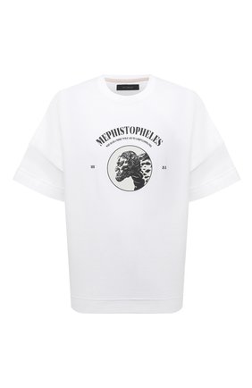 Мужская хлопковая футболка TEE LIBRARY белого цвета по цене 6995 руб., арт. TSK-LS-31 | Фото 1 Мужская хлопковая футболка TEE LIBRARY белого цвета, арт. TSK-LS-31 | Фото 1