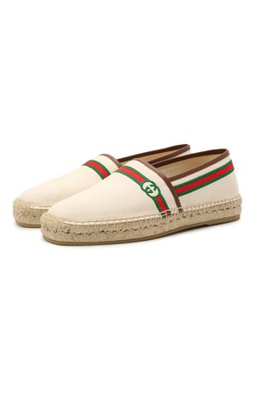 Мужские текстильные эспадрильи GUCCI бежевого цвета по цене 42600 руб., арт. 645103/F6LZ0 | Фото 1 Мужские текстильные эспадрильи GUCCI бежевого цвета, арт. 645103/F6LZ0 | Фото 1 (Материал внутренний: Текстиль; Материал внешний: Текстиль)