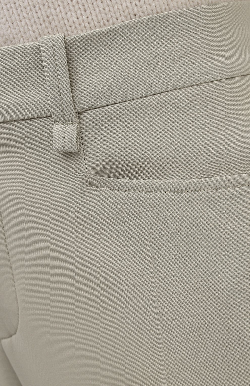 Женские шерстяные брюки CHLOÉ светло-зеленого цвета, арт. CHC21UPA17166 | Фото 5 (Длина (брюки, джинсы): Удлиненные; Силуэт Ж (брюки и джинсы): Широкие; Материал внешний: Шерсть; Женское Кросс-КТ: Брюки-одежда; Региональные ограничения белый список (Axapta Mercury): RU; Материал подклада: Вискоза; Стили: Кэжуэл)