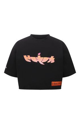 Женская хлопковая футболка HERON PRESTON черного цвета по цене 28300 руб., арт. HWAA028R21JER0011020 | Фото 1 Женская хлопковая футболка HERON PRESTON черного цвета, арт. HWAA028R21JER0011020 | Фото 1