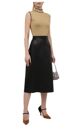 Женский топ LANVIN золотого цвета по цене 62500 руб., арт. RW-P00008-K002-E21 | Фото 2 Женский топ LANVIN золотого цвета, арт. RW-P00008-K002-E21 | Фото 2