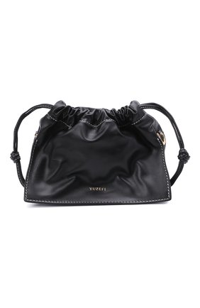 Женская сумка bom mini YUZEFI черного цвета, арт. YUZC0-HB-MB-00 | Фото 1 (Сумки-технические: Сумки через плечо; Ремень/цепочка: На ремешке; Материал: Натуральная кожа; Размер: mini)
