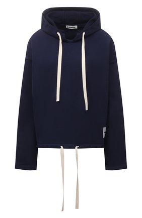 Женский хлопковое худи JIL SANDER темно-синего цвета по цене 49950 руб., арт. JPPS707520-WS248908A | Фото 1 Женский хлопковое худи JIL SANDER темно-синего цвета, арт. JPPS707520-WS248908A | Фото 1
