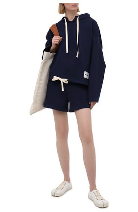Женский хлопковое худи JIL SANDER темно-синего цвета по цене 49950 руб., арт. JPPS707520-WS248908A | Фото 2 Женский хлопковое худи JIL SANDER темно-синего цвета, арт. JPPS707520-WS248908A | Фото 2