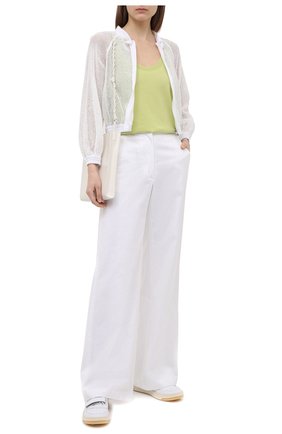 Женская хлопковая куртка EMPORIO ARMANI белого цвета по цене 73050 руб., арт. ANB21R/A2452 | Фото 2 Женская хлопковая куртка EMPORIO ARMANI белого цвета, арт. ANB21R/A2452 | Фото 2