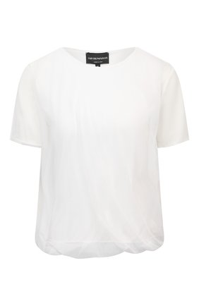 Женский хлопковый топ EMPORIO ARMANI белого цвета по цене 26800 руб., арт. 3K2M9G/2JW6Z | Фото 1 Женский хлопковый топ EMPORIO ARMANI белого цвета, арт. 3K2M9G/2JW6Z | Фото 1