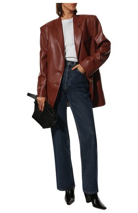 Женский жакет из экокожи NANUSHKA коричневого цвета по цене 78150 руб., арт. EVAN_BRICK_VEGAN LEATHER | Фото 2 Женский жакет из экокожи NANUSHKA коричневого цвета, арт. EVAN_BRICK_VEGAN LEATHER | Фото 2