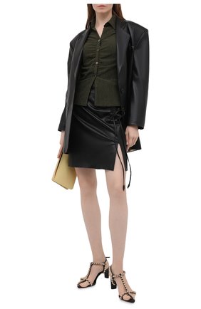 Женская юбка из экокожи NANUSHKA черного цвета по цене 36250 руб., арт. Z0W_BLACK_VEGAN LEATHER | Фото 2 Женская юбка из экокожи NANUSHKA черного цвета, арт. Z0W_BLACK_VEGAN LEATHER | Фото 2