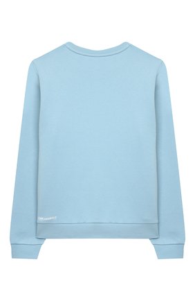Детский хлопковый свитшот KARL LAGERFELD KIDS голубого цвета по цене 9950 руб., арт. Z25290 | Фото 2 Детский хлопковый свитшот KARL LAGERFELD KIDS голубого цвета, арт. Z25290 | Фото 2