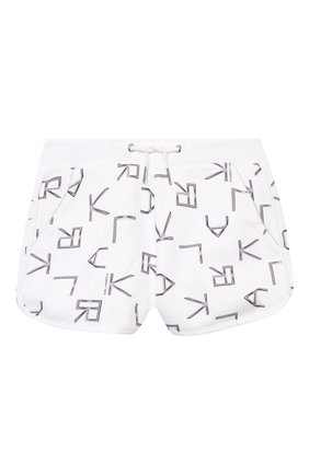 Детские хлопковые шорты KARL LAGERFELD KIDS белого цвета по цене 9700 руб., арт. Z14142 | Фото 1 Детские хлопковые шорты KARL LAGERFELD KIDS белого цвета, арт. Z14142 | Фото 1
