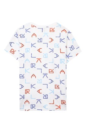 Детская хлопковая футболка KARL LAGERFELD KIDS разноцветного цвета по цене 7000 руб., арт. Z25280 | Фото 2 Детская хлопковая футболка KARL LAGERFELD KIDS разноцветного цвета, арт. Z25280 | Фото 2