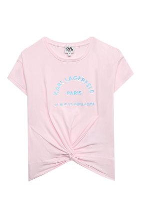 Детская футболка KARL LAGERFELD KIDS розового цвета по цене 8200 руб., арт. Z15303 | Фото 1 Детская футболка KARL LAGERFELD KIDS розового цвета, арт. Z15303 | Фото 1 (Материал внешний: Хлопок, Синтетический материал; Рукава: Короткие; Девочки Кросс-КТ: футболка-одежда; Региональные ограничения белый список (Axapta Mercury): RU; Ростовка одежда: 9 лет | 134 см, 12 лет | 152 см, 13 - 15 лет | 158 см, 16 лет | 164 см, 5 лет | 110 см, 7 лет | 122 см)
