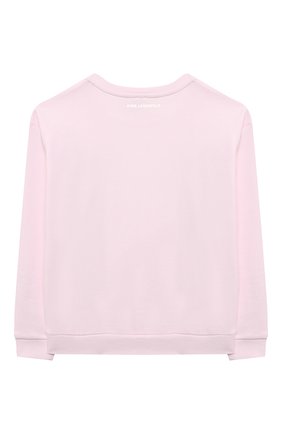 Детский хлопковый свитшот KARL LAGERFELD KIDS розового цвета по цене 9950 руб., арт. Z15313 | Фото 2 Детский хлопковый свитшот KARL LAGERFELD KIDS розового цвета, арт. Z15313 | Фото 2