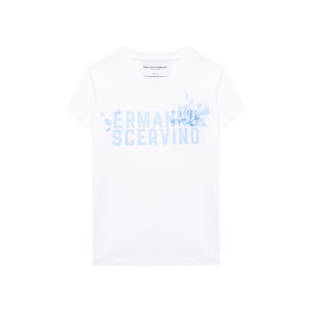 Хлопковая футболка Ermanno Scervino ESFTS012 JE95 WSUNI1/3A-4A