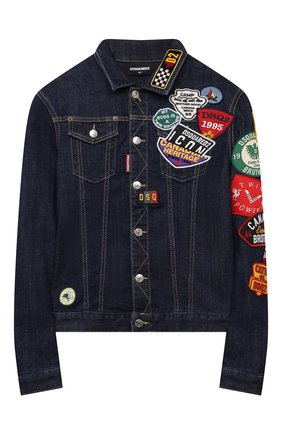 Детского джинсовая куртка DSQUARED2 синего цвета по цене 49650 руб., арт. DQ0341-D006L | Фото 1 Детского джинсовая куртка DSQUARED2 синего цвета, арт. DQ0341-D006L | Фото 1